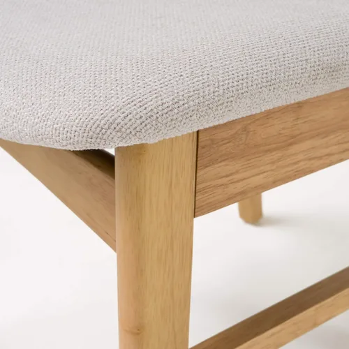 Miniatura 7 de Christopher Knight Home Idalia - Juego de 2 sillas de comedor, color beige claro y acabado en roble