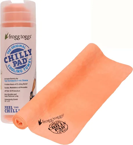 FROGG TOGGS Chilly Pad, toalla de enfriamiento instantáneo, duradera, reutilizable, toalla de cuello para deportes y al aire libre 33x13 anaranjado