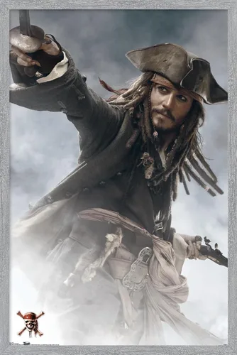 Miniatura 16 de Trends International Disney Pirates of the Caribbean: At World's End - Póster de pared de Jack Sparrow, 14.725 x 22.375 pulgadas, versión enmarcada