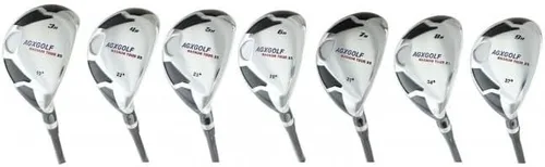 AGX Men's Tour XS Complete Hybrid Game Improvement - Juego de hierros de acero inoxidable 3-9 Edición grafito: Senior, Regular o Stiff Flex; Cadete,