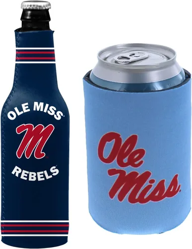 Miniatura 117 de College Team Color Logo Can & Bottle Holder Insulator Beverage Cooler Set