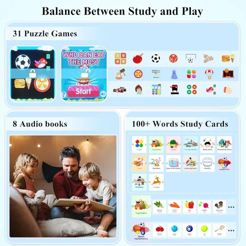 Miniatura 4 de KALINCO Reloj inteligente para niños, con más de 30 juegos, cámara, video, podómetro, reloj para niños, reproductor de música, alarma, audiocuento