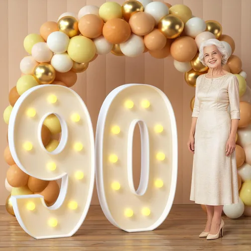 Miniatura 43 de imprsv Letras de marquesina iluminadas, letras de mosaico de 1.2 m con luz para decoración de baby shower, graduación, gran J para decoraciones