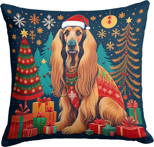 Miniatura 35 de Caroline's Treasures DAC1082PW1414 Affenpinscher - Almohada decorativa de tela navideña, lavable a máquina, para interiores y exteriores, para sofá