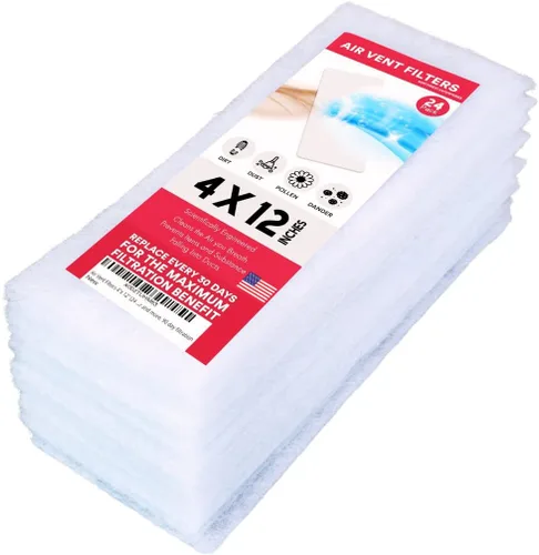 Miniatura 10 de Filtros de ventilación de aire de carbón activado para el hogar, filtros de ventilación de piso de control de polvo de 4 x 12 pulgadas, ambientador