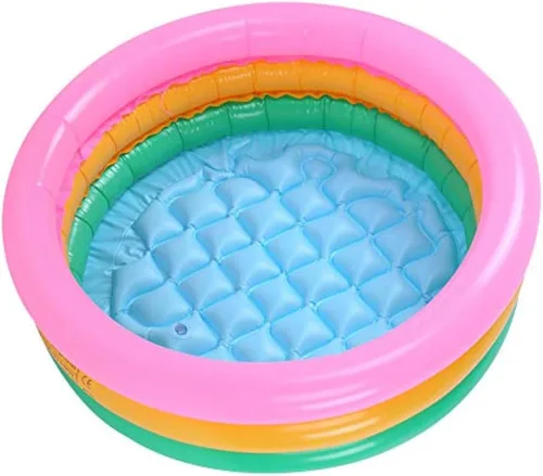 Piscina para niños, piscina de agua para bebés en verano Piscina inflable suave para niños de color brillante piscina de lavabo para bebés (S)