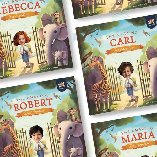 Miniatura 7 de Libro de cuentos personalizado para niños, increíble aventura en el zoológico, nombre y foto personalizados, regalos para bebés, historia atractiva