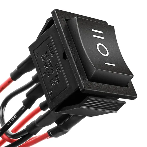 Miniatura 11 de interruptores DPST AC/DC 20A-125V, 16A-250V, 30A-24V, 35A-12V, IP66 impermeable encendido-apagado, relleno de pegamento impermeable, interruptor