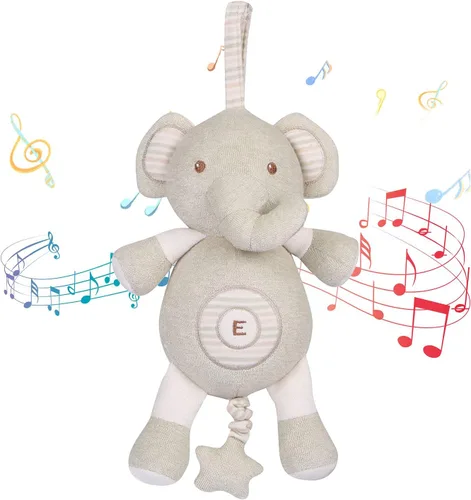 COTTONEBEBE Juguetes para Bebés, Juguete de Peluche con Música de Nana para Bebés Infantes de 0 3 6 12 a 36 Meses Niño y Niña, Regalo Ideal para