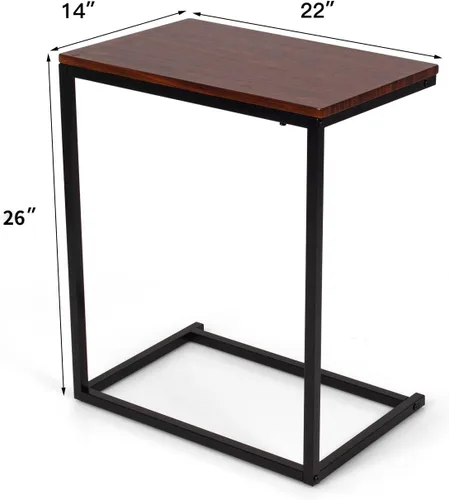 Miniatura 3 de Tangkula soporte para laptop, mesa portátil de extremo para sofá, mobiliario de oficina y hogar.