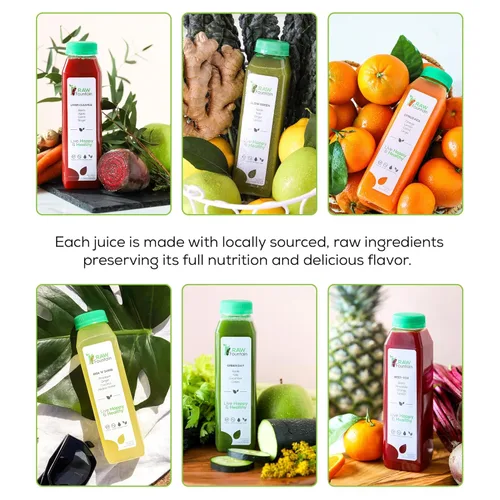 Miniatura 2 de Limpieza de jugo de 3 días de Raw Fountain, limpieza natural de desintoxicación cruda, jugos de frutas y verduras prensados en frío, sabrosos