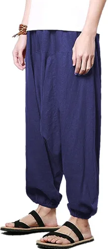 Miniatura 2 de perdontoo Men's Casual Baggy Drawstring Hippie Boho Aladdin Harem Pants