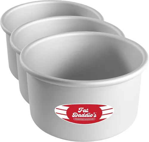 Miniatura 39 de Fat Daddio's PRD-1BOX Moldes Redondos para Pastel Mini Tier de Aluminio Anodizado para Una Caja de Mezcla, Juego de 3, Plateado