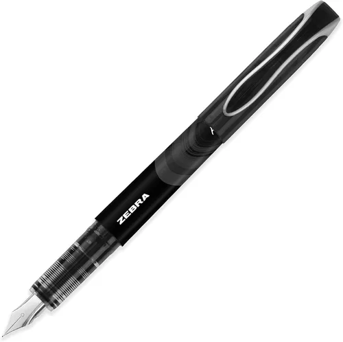 Miniatura 2 de Zebra Fuente - Pluma estilográfica desechable, tinta de color negro, azul, rojo, verde y violeta, paquete de 10