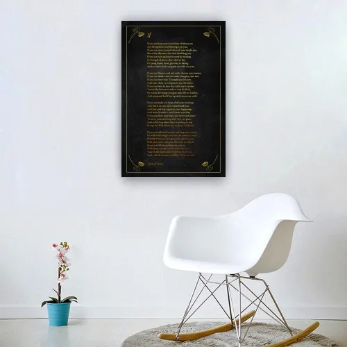 Miniatura 5 de If By Rudyard Kipling Poema Arte de pared Póster de poesía con cita inspiradora para decoración de pared de habitación de bebé, pinturas en lienzo