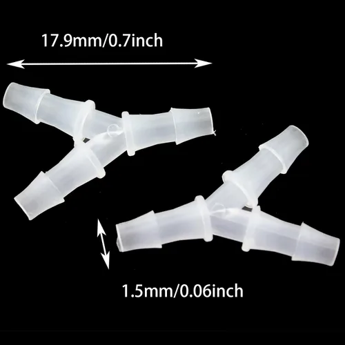 Miniatura 5 de TAODAN 10 unids 1/8 "manguera de plástico de púas iguales de púas 3 vías en forma de Y para manguera de polipropileno de plástico conectores