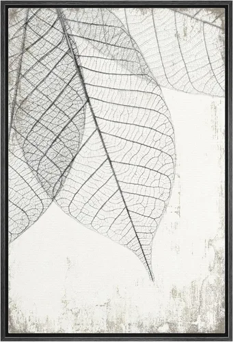 Miniatura 48 de Wall26 - Arte de pared con marco estampado en lienzo, bosque negro y blanco, árbol de madera con detalles de anillo, naturaleza, naturaleza salvaje