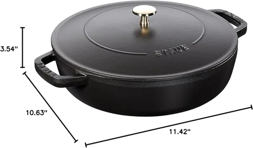 Miniatura 8 de Staub 40511 473/0 con Chistera Black Hierro Fundido 9.4 in