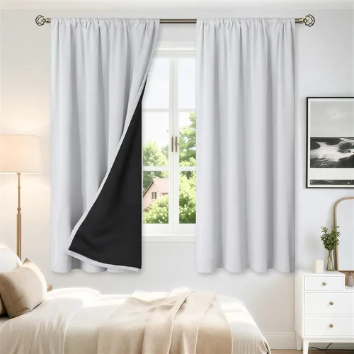 Miniatura 100 de BGment - Cortinas opacas para sala de estar de 63 pulgadas de largo, juego de 2 paneles, cortinas para oscurecer toda la habitación, cortinas