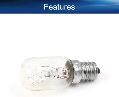 Miniatura 4 de Othmro 1 bombilla de microondas 110-130 V 10 W bombilla de microondas E12, 2700 K cálido horno bombilla reemplazo electrodoméstico, incandescente