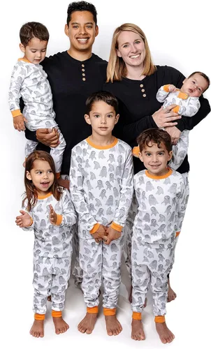 Burt's Bees Baby - Conjuntos de pijamas de Navidad familiares a juego, de algodón orgánico, para niños, bebés, mujeres y adultos