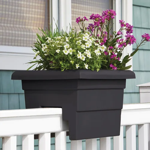 Miniatura 2 de Root & Vessel Jardinera Countryside Rail, Negro, 16