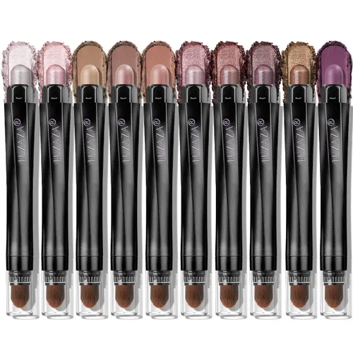 Miniatura 16 de 10 barras de sombra de ojos, brillo y neutro, color rosa champán, metálico, lápiz de sombra de ojos color crema con resistente a las manchas y al