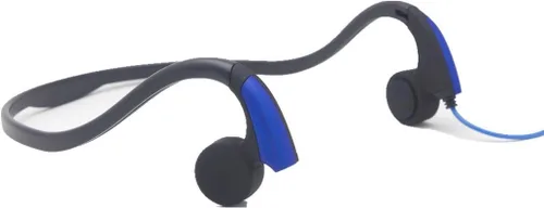 Miniatura 3 de Auriculares de conducción ósea con micrófono estéreo de oído abierto Auriculares deportivos con micrófono de reducción de ruido (azul)