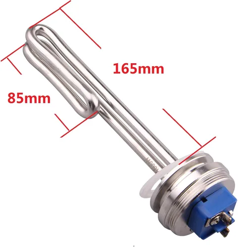 Miniatura 2 de DERNORD Calentador de agua de inmersión de acero inoxidable con elemento calefactor plegable de 1.5 pulgadas (OD50.0.197 in) (120V 1500W)