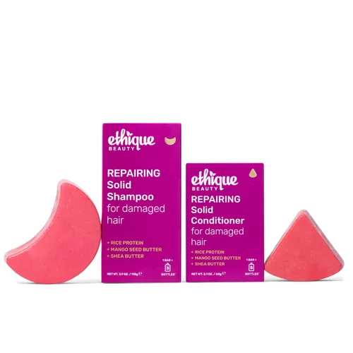 Miniatura 10 de Ethique Beauty Clarifying - Juego de champú y acondicionador para cabello graso y acumulación con aceite de ricino, sin plástico, vegano, sin