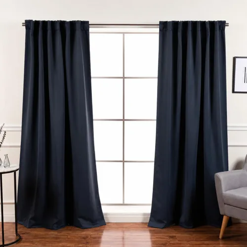 Miniatura 27 de Best Home Fashion Paneles de Cortinas Opacas Premium - Tratamiento de Ventana con Aislamiento Térmico Sólido Cortinas Opacas para Dormitorio