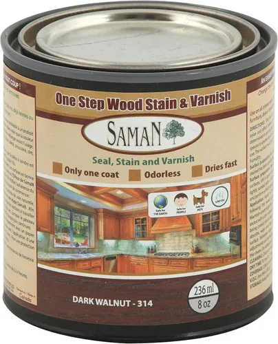 Miniatura 29 de SamaN Interior One Step Sellador, Tinte y Barniz para Madera – Tinte a Base de Aceite Sin Olor - Protección para Muebles y Madera Fina
