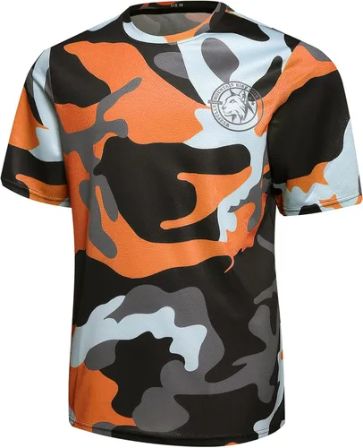 Wuzfully Camiseta de ciclismo de montaña para hombre, camiseta de motocross, BMX, camisetas de descenso para deportes