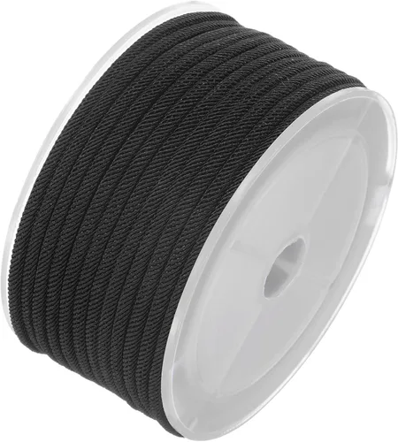 Miniatura 3 de HARFINGTON Cordón de cuentas de nailon de 0.118 in x 32.8 pies para hacer pulseras, color negro