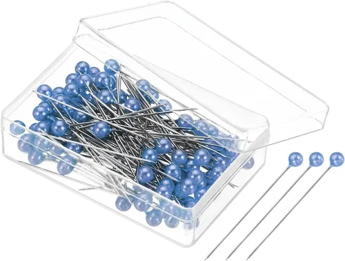 Miniatura 12 de PATIKIL 200 pines rectos de 1.5 pulgadas con cabeza de bola perlada de plástico para tela, decoración, joyería, bricolaje, manualidades y proyectos