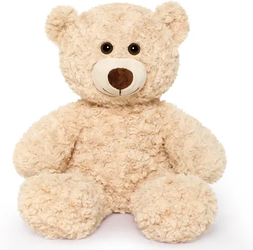 Miniatura 10 de Tezituor Oso de peluche de béisbol de 18 pulgadas, oso de peluche amarillo con sombrero para niños y niñas, bonito oso deportivo, regalo para fiesta