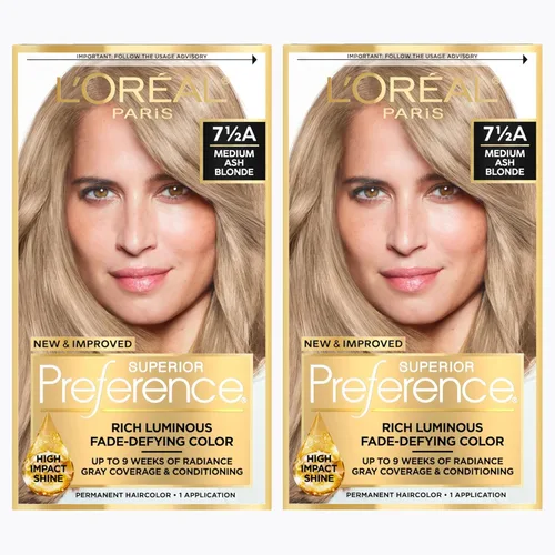 Miniatura 34 de L'Oreal Paris Superior Preference - Tinte permanente luminoso que desafía la decoloración, tinte para el cabello hasta 9 semanas de resplandor, 5C