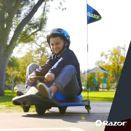 Miniatura 10 de Razor Crazy Cart Shift - Go Kart eléctrico para niños de 6 años en adelante - Sistema de deriva de 12 V, interruptor de velocidad alta/baja, deriva