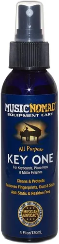 MusicNomad MN131 Limpiador multiusos Key ONE para teclados, controladores de teclado MIDI, llaves, pianos digitales y pianos mate, 4 onzas