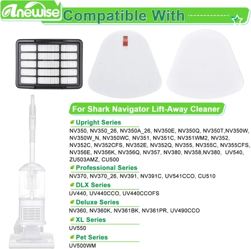 Miniatura 3 de Anewise Filtro de repuesto de vacío para Shark Navigator Lift-Away ZU503AMZ, NV350, NV351, NV352, NV355, NV356, NV357, NV358, NV360, UV540, UV440, 2