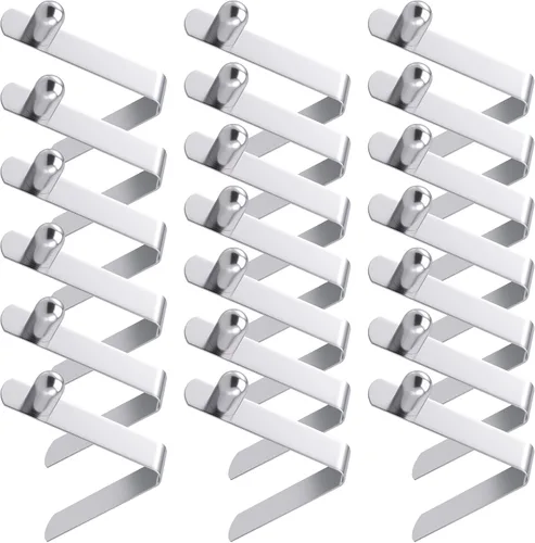 SmallCat 20 pines de resorte con botón, clips de poste de acero inoxidable, clips de resorte de paleta de kayak de 0.236 in, accesorios de tubo de