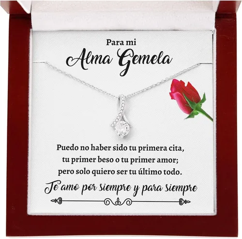 Collar Para Mi Alma Gemela En Espanol - Regalos Para Mama Cumpleaños 39 Años, Regalos De Amor Para Parejas, Cadena Para Parejas, Regalos Para