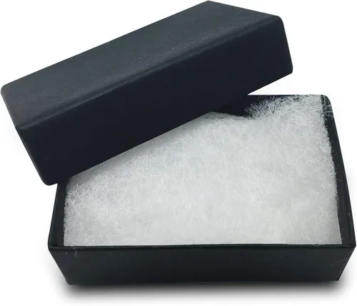 Miniatura 33 de TheDisplayGuys - Paquete de 25 cajas de cartón rellenas de algodón #10 para joyas, color negro mate (1.9 x 1.3 x 0.7 pulgadas), para envío