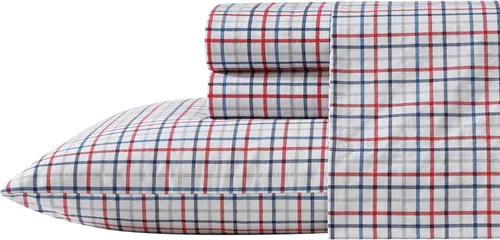 Miniatura 19 de Nautica - Sábanas tamaño King, juego de ropa de cama de percal de algodón, decoración casual para el hogar (Buoy Line Grey, King)