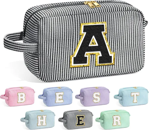 Miniatura 14 de Bolsa de Maquillaje con Inicial YOOLIFE - Regalos de Cumpleaños para Mujeres, Niñas, Mamá, Hija, Amigas, Hermana, Maestra, Regalos de Propuesta