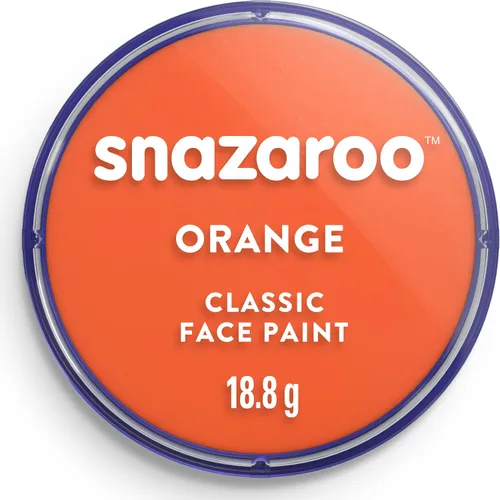 Snazaroo - Pintura clásica para rostro y cuerpo, frasco de 0.66 oz (18.8 g), naranja