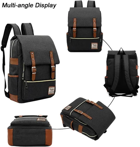 Miniatura 3 de Mochila para computadora portátil unisex, delgada, profesional y para negocios de Feskin, mochila de viajes duradera, casual y a la moda