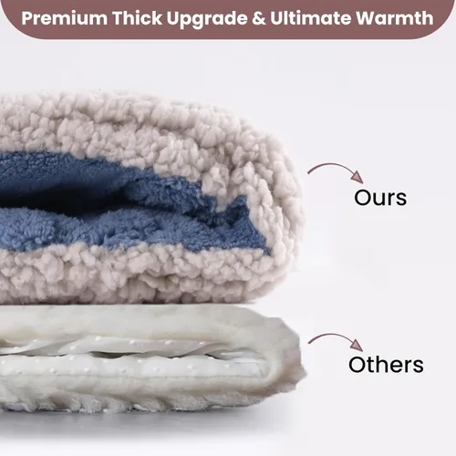 Miniatura 3 de Cama Autocalentable para Gatos, 28 X 22 Pulgadas Reversible de Dos Lados Tapete Autocalentable para Gatos y Perros, Almohadilla Calentadora Lavable