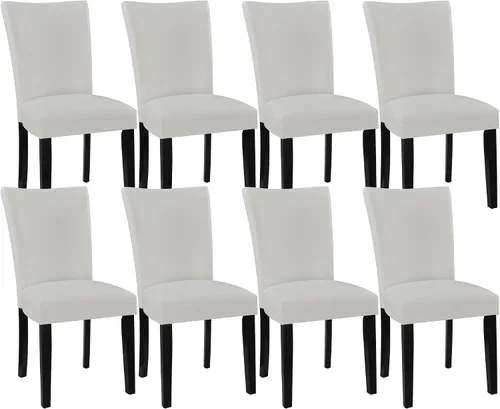 Miniatura 11 de Parsons CY1331BL - Juego de 2 sillas de comedor con patas de madera maciza, sillas laterales de piel sintética para cocina con asiento tapizado
