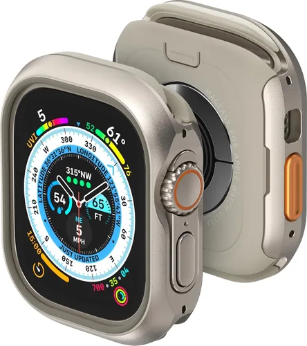 Miniatura 11 de MAGEASY Funda resistente de aluminio de calidad aeronáutica para Apple Watch de 45mm Series 9, 8, 7 Carcasa metálica dura 2 en 1 con parachoques